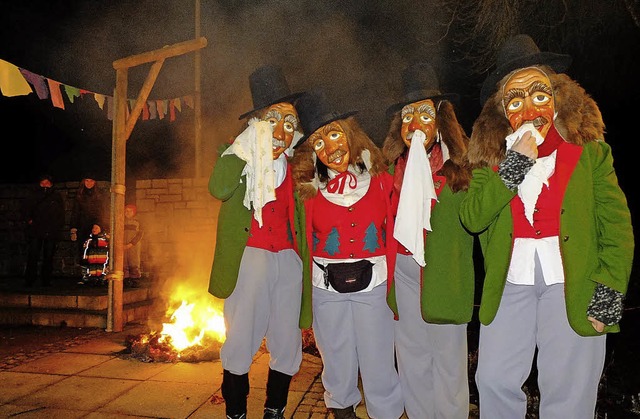 Groes Wehklagen auch in Herrischried,...das Ende der Fasnacht besiegelt war.    | Foto: Johannes Wassmer