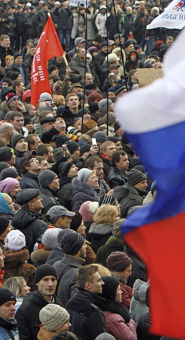 Prorussische Proteste  in der Ostukraine,  hier in  Donetsk   | Foto: AFP