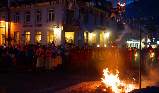 Fasnacht adieu  beklagten die Narren.   | Foto: Verena Wehrle