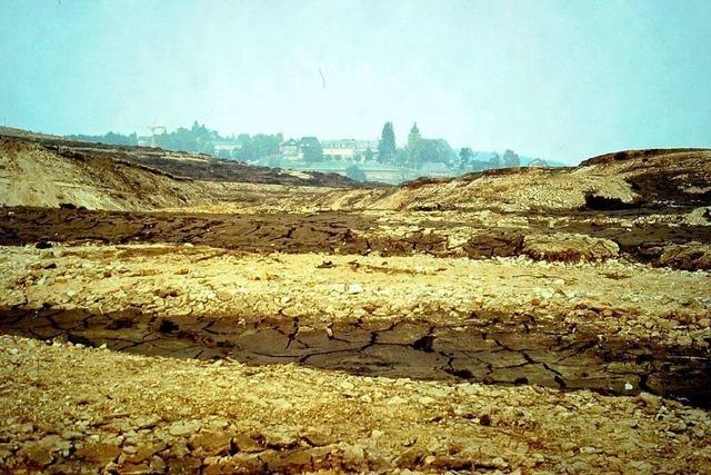 Fotos aus dem Jahr 1983: Schluchsee ohne Wasser