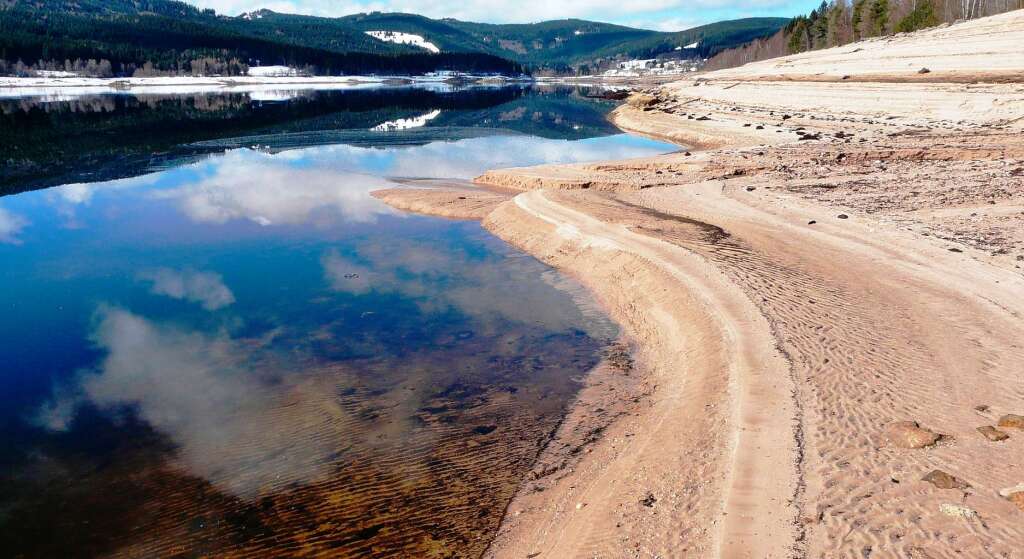 Aktuell ist der Wasserpegel des Schluchsees auch niedrig. 