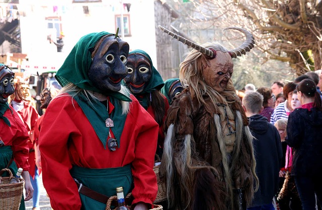 Einen bunten Umzug erlebten die Besuch... Wiechser Buurefasnachtsgesellschaft.   | Foto: Jung-Knoblich