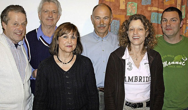 Das Vorstandsteam des Wollbacher Tenni...oschik, Ingrid Brugger und Ralf Ernst.  | Foto: Bronner