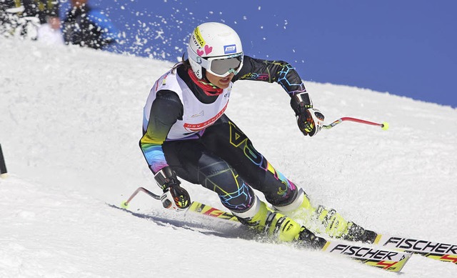 Die junge Skifahrerin beim Schlercup in Garmisch.   | Foto: Privat