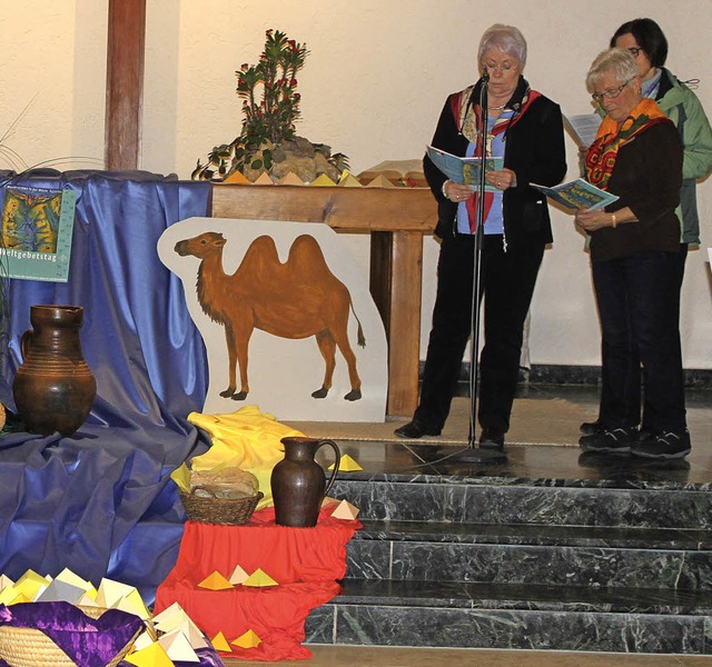 Fr Bildungschancen, Gleichberechtigun...gebetstag in der evangelischen Kirche.  | Foto: Martha Weishaar