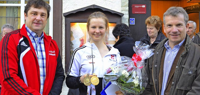 <Text>Annika Knoll vom Sportverein Fri...hrend und herzlich empfangen.  </Text>  | Foto: Liane Schilling