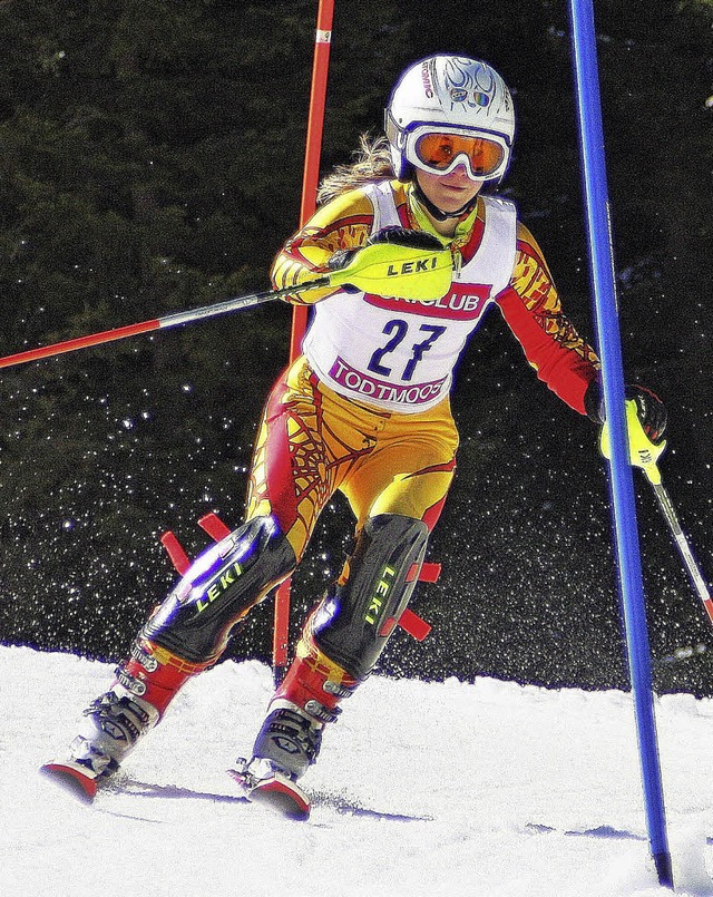 Laura Schlobies von der Rheinfelder Sk...unden zum Sieg in der U16-Konkurrenz.   | Foto: Herzog