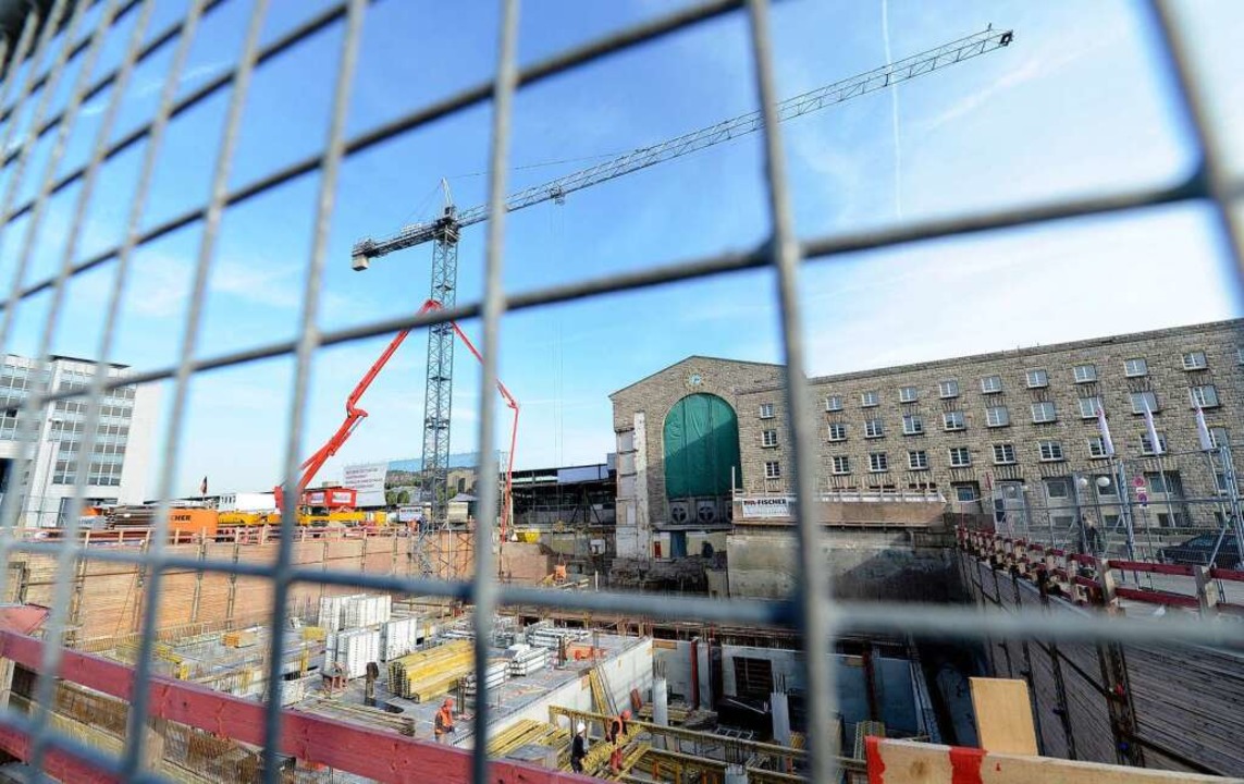 So sieht derzeit die Stuttgart-21-Baustelle aus.  | Foto: dpa
