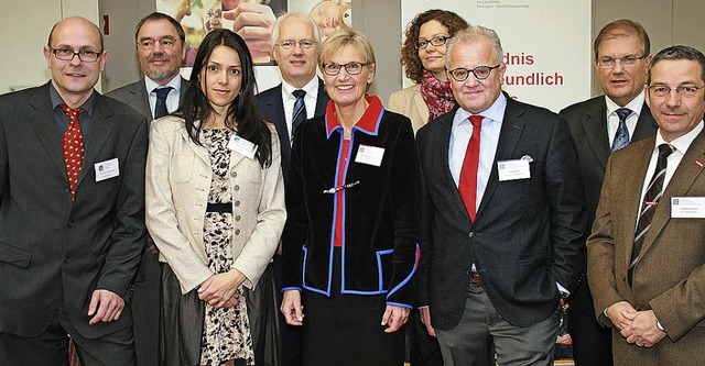 Teilnehmer der Podiumsdiskussion im Landratsamt.   | Foto: Landratsamt