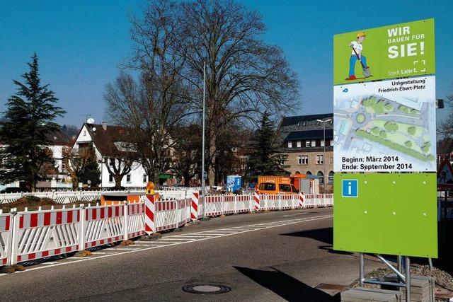 Der Verkehr fliet trotz Grobaustelle