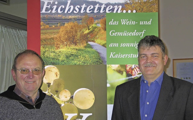 Bauhofleiter Walter Erschig und Kmmer...der Gemeinde Eichstetten ausscheiden.   | Foto: gustav rinklin