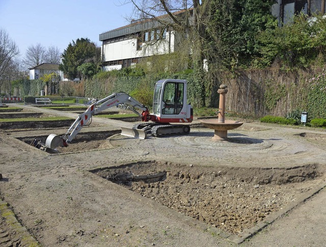 Rosengarten: Baggerarbeiten haben begonnen  | Foto: Burgmaier Ralf