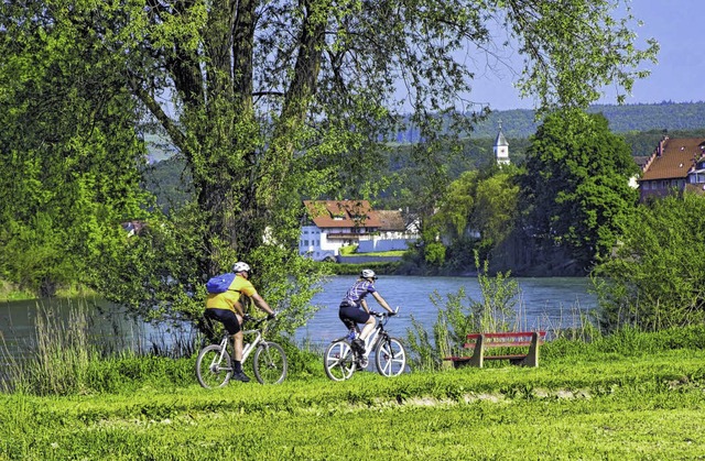 Mehr als Freizeitradeln (hier das Rhei...oll attraktiver und sicherer werden.    | Foto: Landkreis Waldshut.