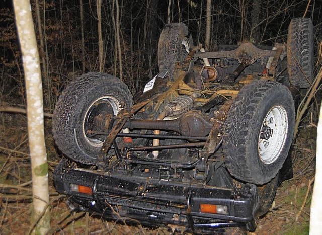 Fahrer schwer verletzt.   | Foto: aqka