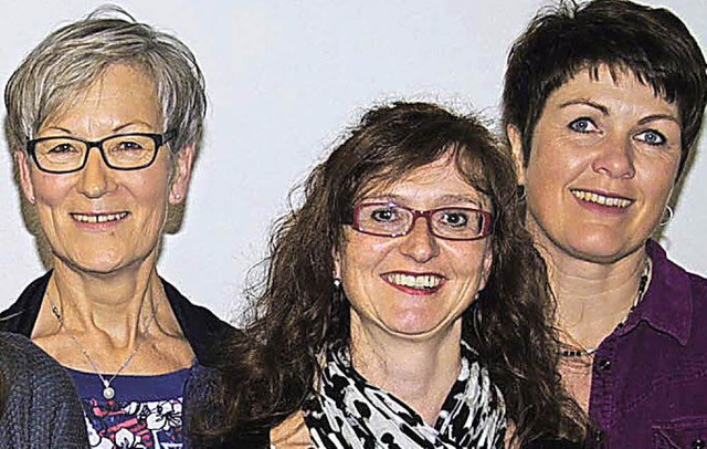 Seit 20 Jahren Mitglied im Sportverein...oma, Daniela Jehle und Carola Pfeifer.  | Foto: Hans-Walter Mark