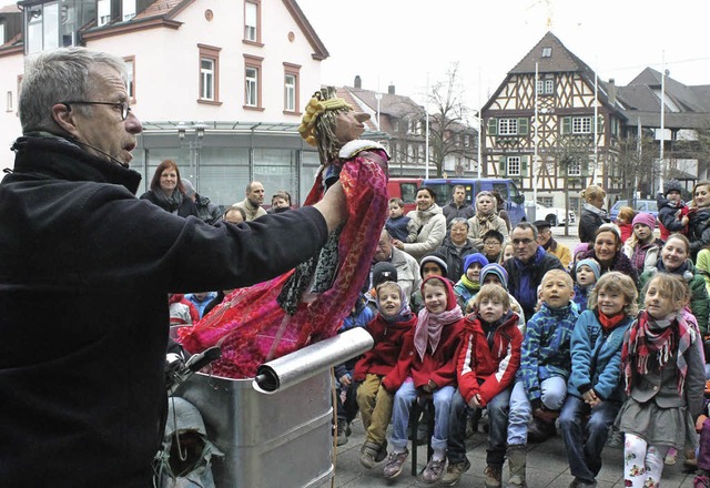 Puppenspiel ist nicht nur was fr die ...der Puppenparade in Oberkirch sieht.    | Foto: robert ullmann