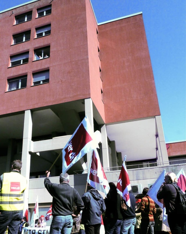 Warnstreik am Emmendinger Kreiskrankenhaus  | Foto: Rita Reiser