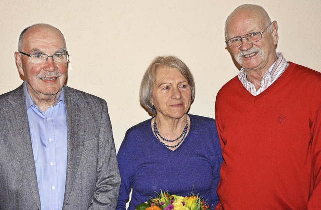 Ehrenmitglieder  fr 50 Jahre Mitglied..., Hedwig Mann (77), Klaus Kusche (70).  | Foto: Anke Gollnow