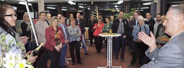 Brgermeisterstellvertreter Richard St...mit Teilnehmern des Unternehmerforums.  | Foto: Michael Haberer