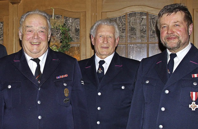 Auf 170 Jahre Dienst bei der Feuerwehr...st Fechti zeichneten die Jubilare aus.  | Foto: Christa Maier