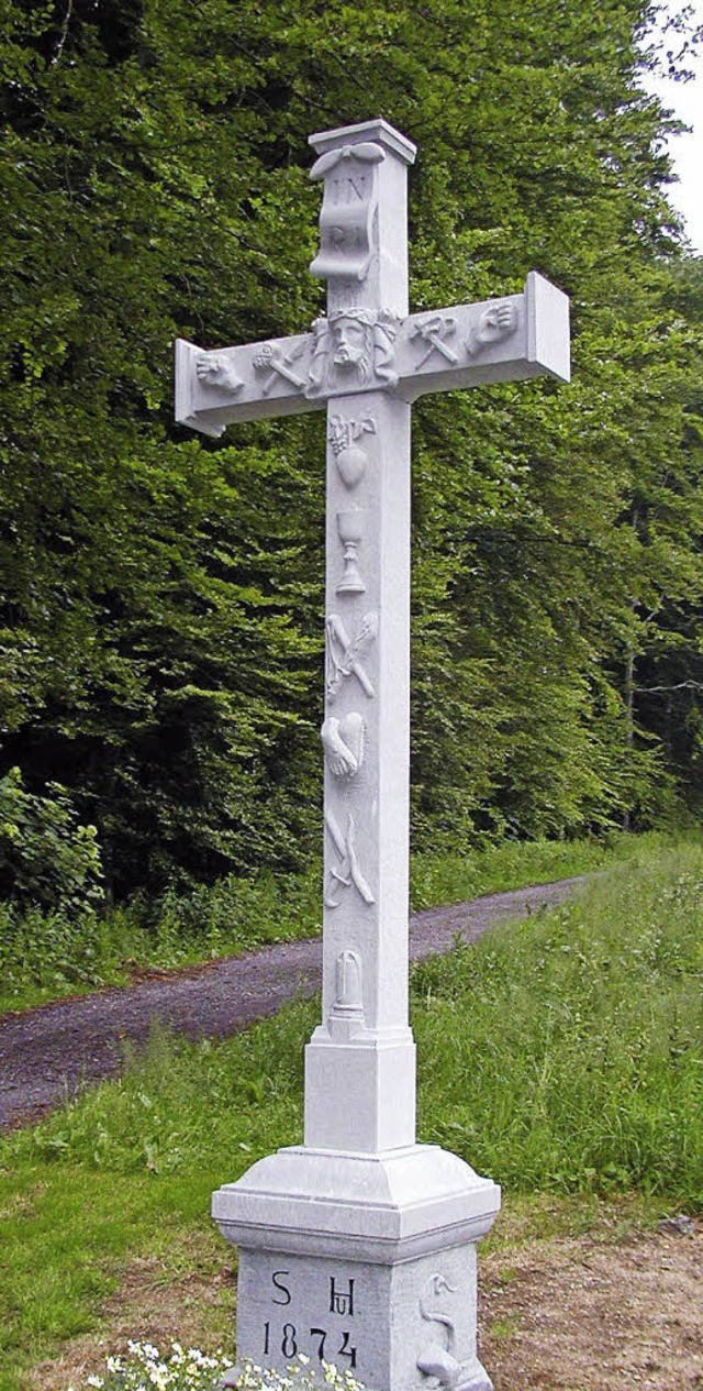 Ein steinernes Kreuz in Rickenbach, ei...ihre Bedeutung kennt aber kaum einer.   | Foto: Archiv (Adam/Braun/Pichler)