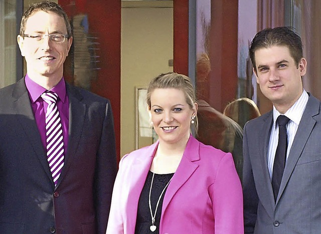 Wechsel bei der Sparkasse in Bahlingen...midt, Julia Weber und Christoph Jlg.   | Foto: Sparkasse