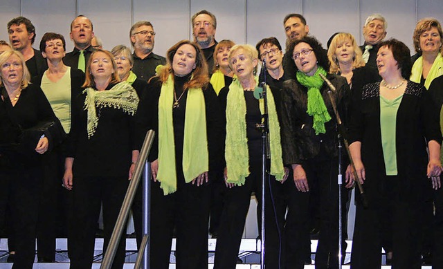 Der Gemischte Chor Intermezzo (unser B...nde in der Ihringer Kaiserstuhlhalle.   | Foto: Elisabeth Jakob-Klblin
