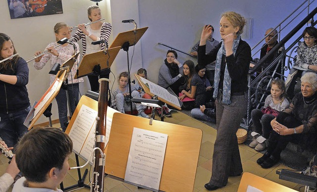 Kein Treppenwitz, sondern musikalische...uskonzert der Stdtischen Musikschule   | Foto: Barbara Ruda