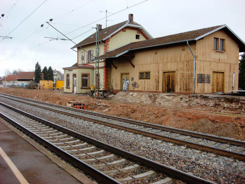 Das war am 29. Februar 2008, da stand noch der Bahnhof Eimeldingen