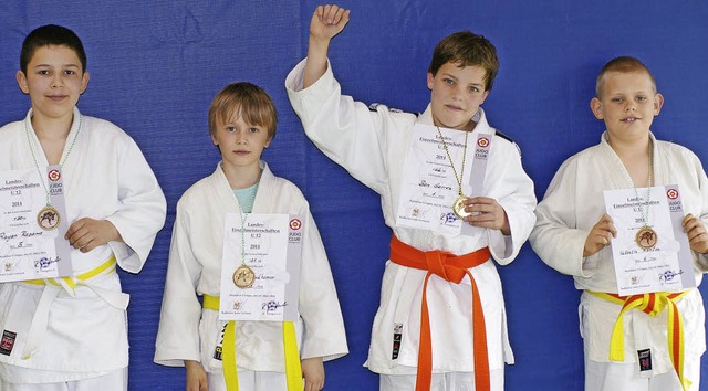 Erfolgreiche Judoka: Rayan Razama, Ili...erres und Valentin Kohlen (von links)   | Foto: privat