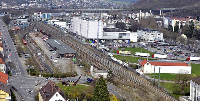 Der Gterbahnhof sorgt weiter fr Gesprchsstoff.   | Foto: Felix Held