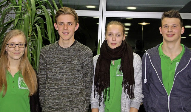 Janine Hirsch (von links)  und Claudiu...Kevin Leitle sind die Jugendsprecher.   | Foto: Pia Grttinger
