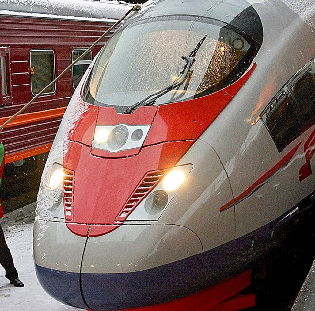 Der von Siemens fr die russische Bahn entwickelte Hochgeschwindigkeitszug   | Foto: DPA