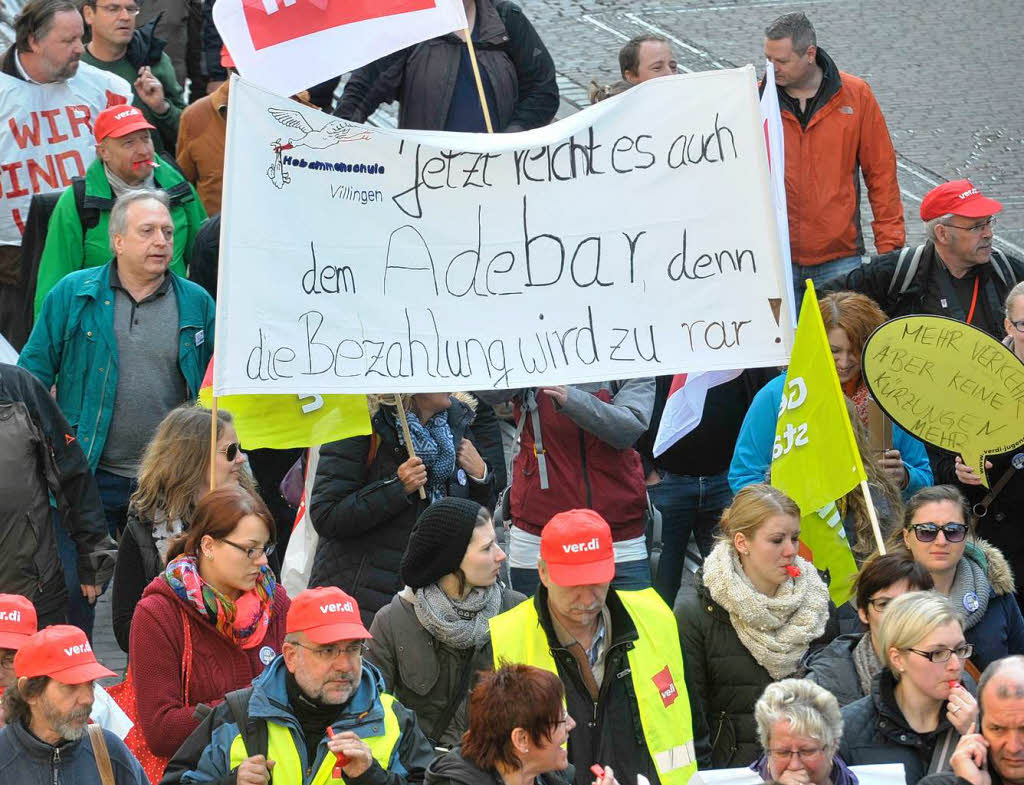 Verdi-Kundgebung in Freiburg