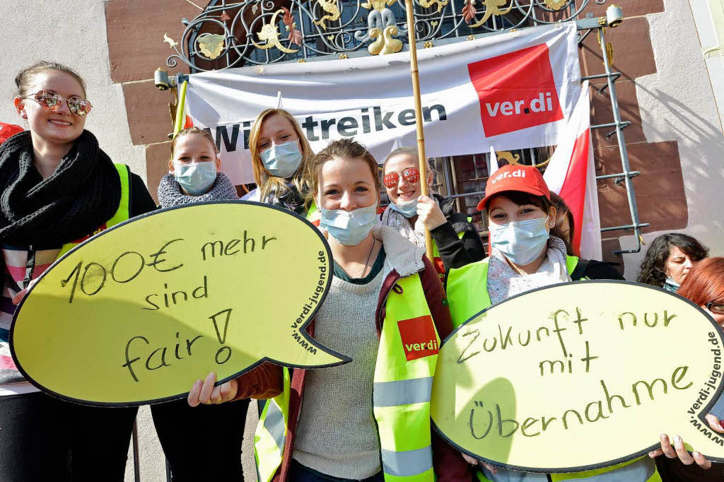 Verdi-Kundgebung in Freiburg