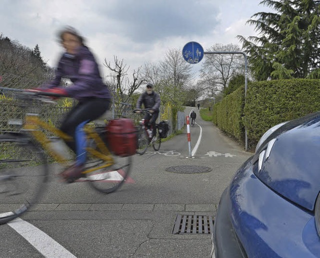 Den Rad- und Fuweg &#8222;Birnenwegle...n der Einmndung in die Andlawstrae.   | Foto: Michael Bamberger