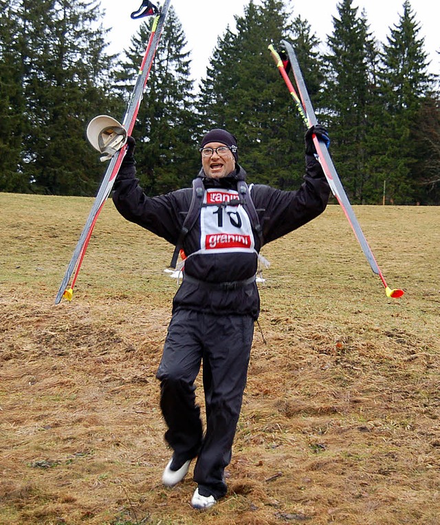 Tourismus-Geschftsfhrer Axel Rauch w...ste auf und mit seinen Langlaufskiern.  | Foto: Ulrike Jger