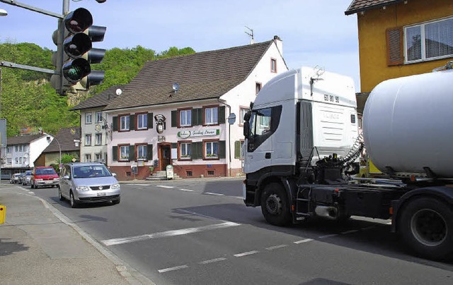 Die Rhrbergkreuzung in Wyhlen ist fr...hner eine akustische Herausforderung.   | Foto: Ralf Staub