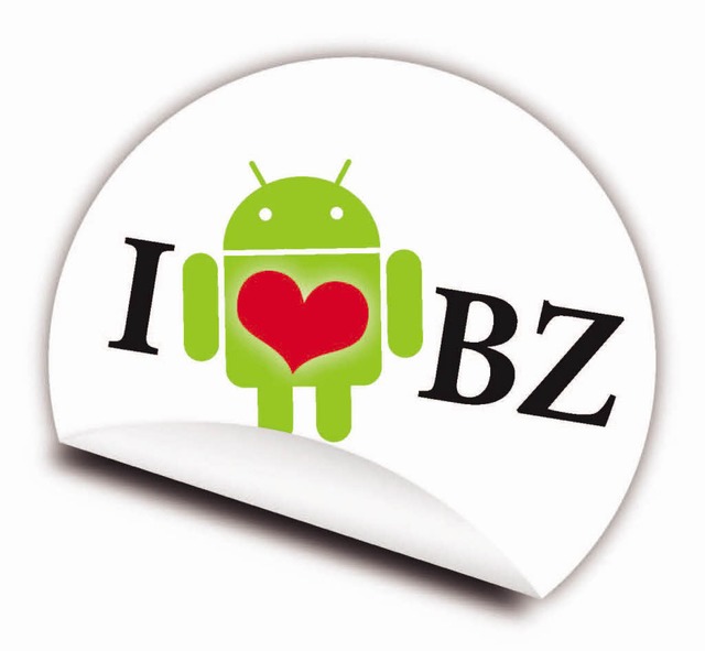 Hat ein Herz fr die BZ: Googles grne...das Maskottchen der Android-Software.   | Foto: bz