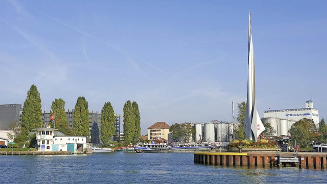 Das Dreilndereck wird ein Brennpunkt des Basler Hafenfestes im September.   | Foto: Marc Eggimann/Rheinhfen