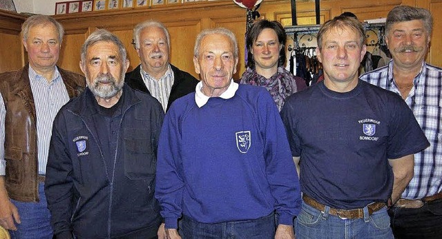 Der Vorstand des Vereins zur Erhaltung...m Bild fehlt Beisitzer  Ernst Albert.   | Foto: Erhard Morath