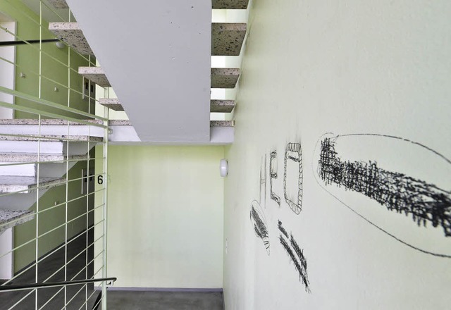 Die Gagfah will Farbe zur Verfgung st...Wnde Im Treppenhaus selbst streichen.  | Foto: M. Bamberger