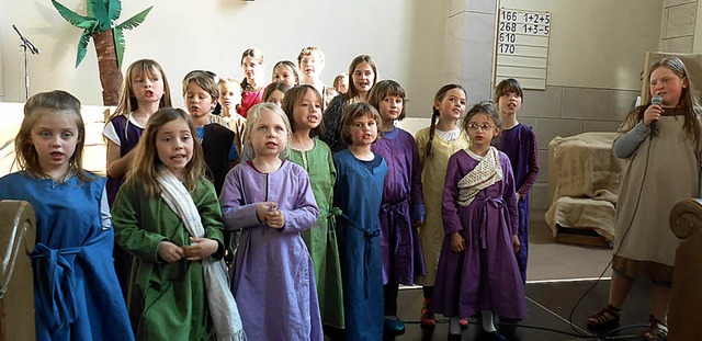Die Kinder hatten groen Spa bei ihre...in der evangelischen Kirche Kenzingen.  | Foto: Simon Tenz