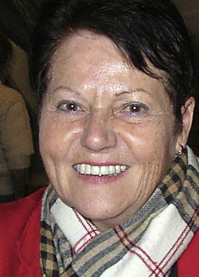Marga Dersch, Vorsitzende der Freunde der Lukaspfarrei in Inzlingen.   | Foto: Johanna Hgg