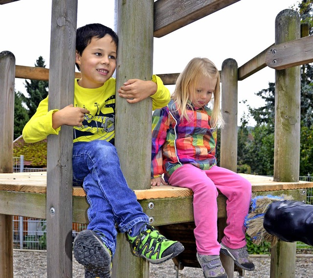 Die Kindergartenkinder in Niederweiler fhlen  sich wohl.   | Foto: Umiger