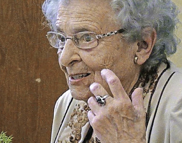 Ilona Tamas am 101. Geburtstag   | Foto: Verseck