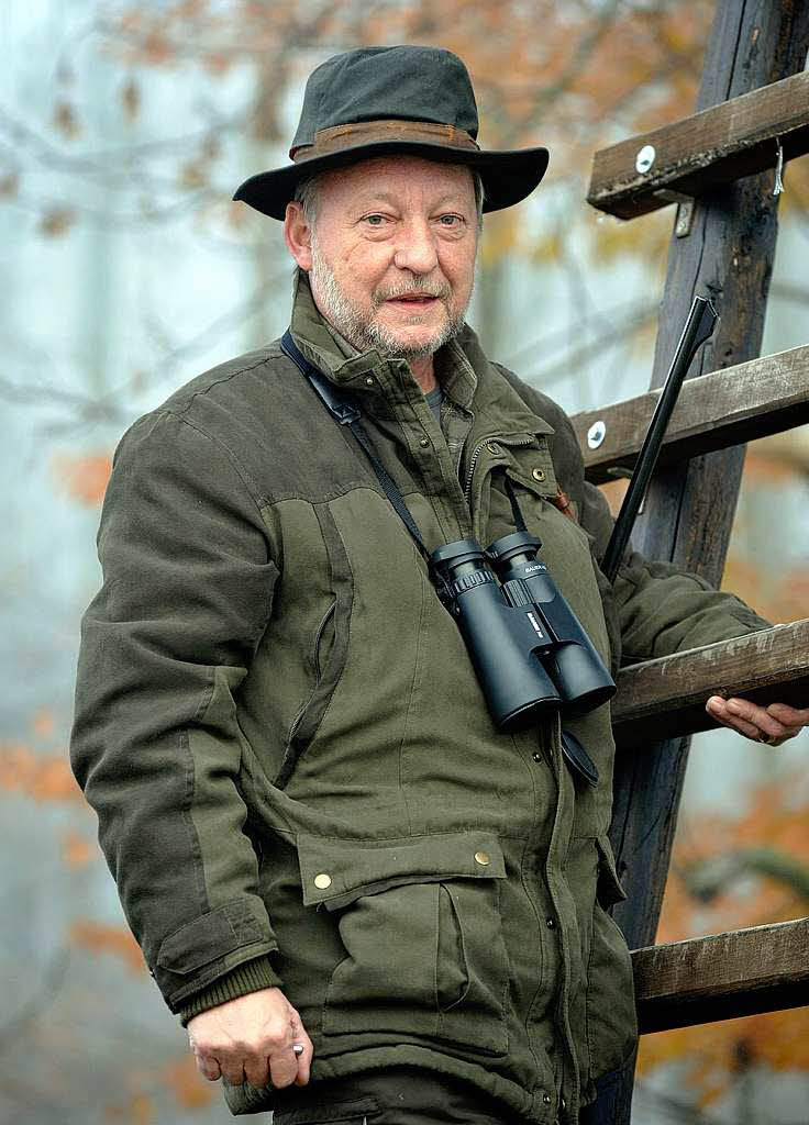Gnter Gorecky bei seinem Hobby – der Jagd.