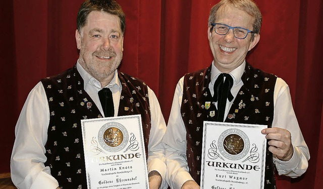Die Jubilare Martin Knotz und Kurt Wagner (von links)   | Foto: privat