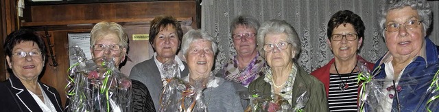 Geehrt fr ihre langjhrige Mitgliedsc...mann, Ursula Kromer und Blanka Frank.   | Foto: gisela huber