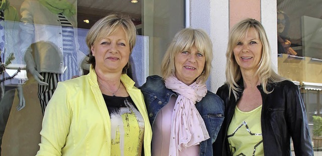 Drei der fnf Mitarbeiterinnen von Joc... Bhler und Patricia Gass (von links).  | Foto: Gerda Oswald